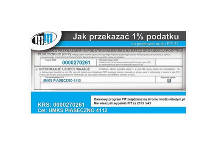 1% dla UKMS Piaseczno