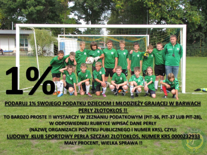 1% dla młodych piłkarzy