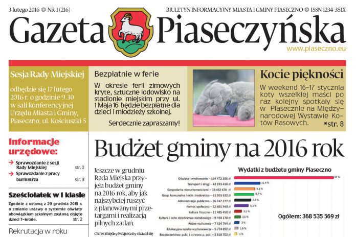 Gazeta piaseczyńska 1/2016