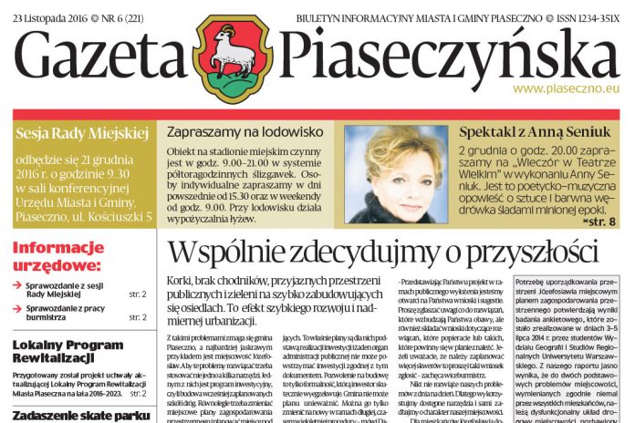 Gazeta piaseczyńska nr 6/2016