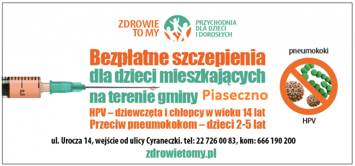 plakat - szczepienia dla dzieci