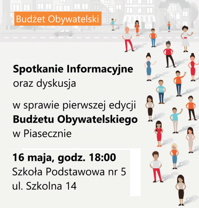 Drugie spotkanie w sprawie Budżetu Obywatelskiego spotkanie BO plakat