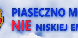 Hasło promujące konkurs niska emisja - Piaseczno mówi nie niskiej emisji