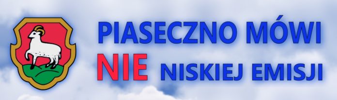 Hasło promujące konkurs niska emisja - Piaseczno mówi nie niskiej emisji
