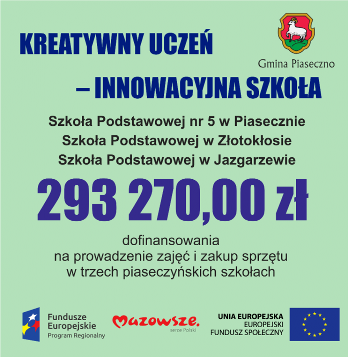 Innowacyjne zajęcia w trzech szkołach innowacyjna szkoła dofinansowanie