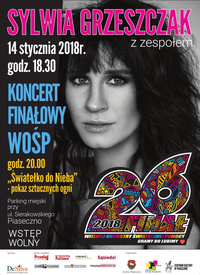 Finał WOŚP w Piasecznie WOŚP plakat