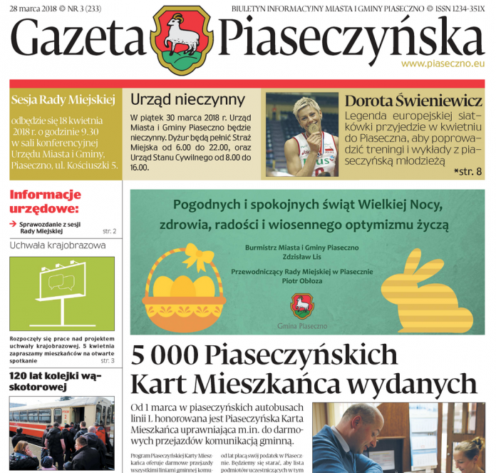 Gazeta Piaseczyńska nr 3/2018 Gazeta Piaseczyńska nr 3/2018