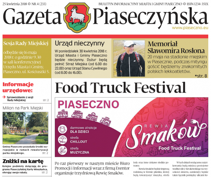 Gazeta Piaseczyńska nr 4/2018 Gazeta Piaseczyńska nr 4/2018