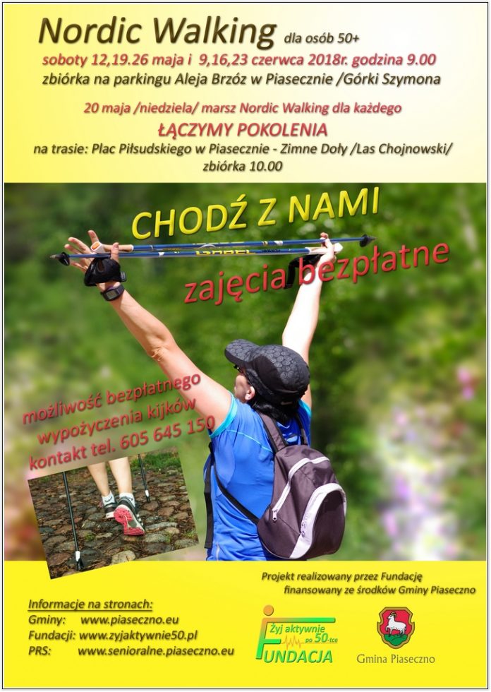 Zajęcia Nordic Walking dedykowane osobom 50+