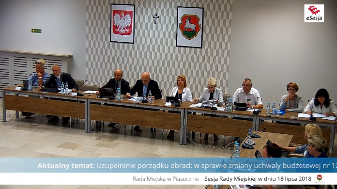 4 nadzwyczajna sesja Rady Miejskiej w Piasecznie