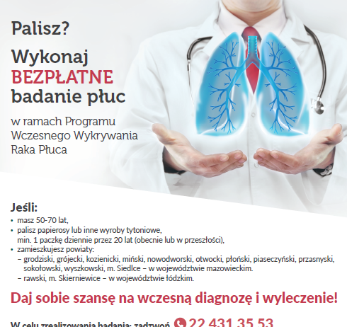 badanie płuc - plakat