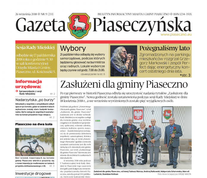 Gazeta Piaseczyńska nr 9/2018
