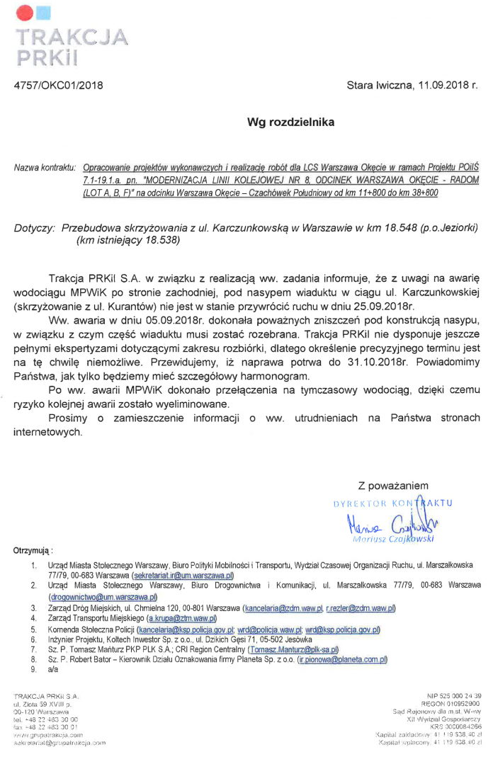 Awaria wodociągu w ul. Karczunkowskiej