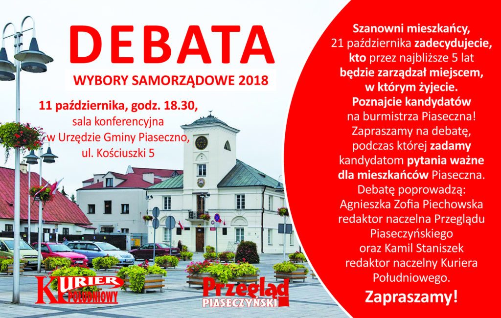 Debata kandydatów na burmistrza Piaseczna