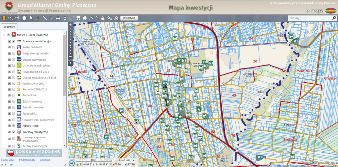 Lokalizacja zabytków na terenie Gminy Piaseczno – mapa z informacjami o zabytkach mapa zabytków