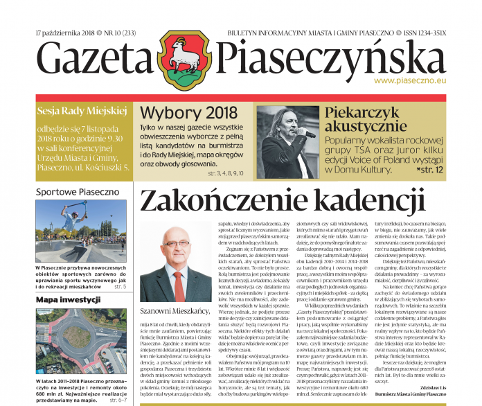 Gazeta Piaseczyńska nr 10/2018