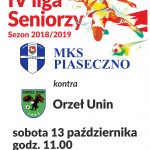 Mecz piłkarski MKS Piaseczno - Orzeł Unin