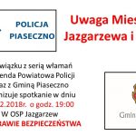 Spotkanie mieszkańców Jazgarzewa i okolic w sprawie bezpieczeństwa