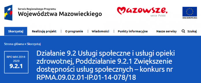 Usługi społeczne i usługi opieki zdrowotnej – zwiększenie dostępności usług społecznych Usługi społeczne i usługi opieki zdrowotnej - zwiększenie dostępności usług społecznych