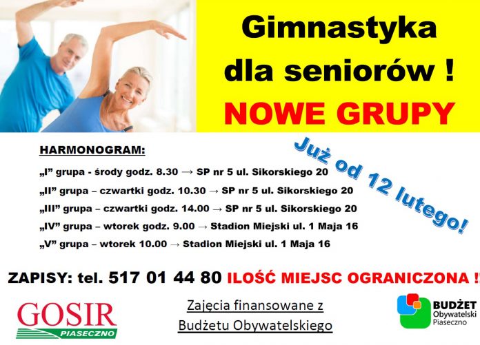 Gimnastyka dla seniorów Gimnastyka dla seniorów 2019
