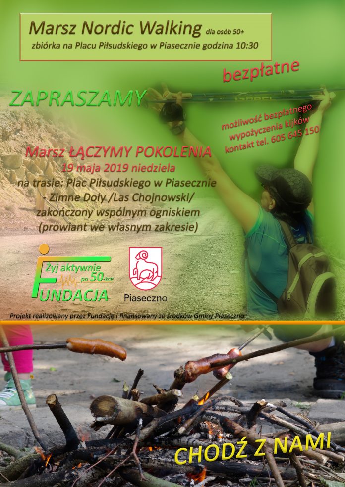 Marsz Nordic Walking “Łączymy Pokolenia” Marsz plakat Nordic