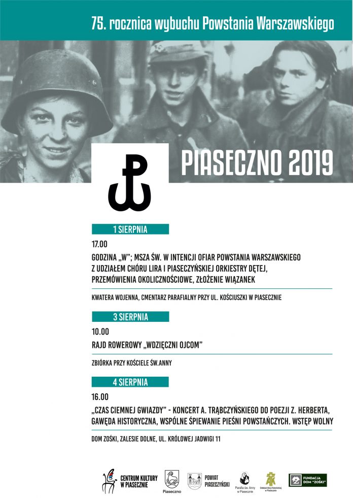 75. rocznica wybuchu Powstania Warszawskiego – uroczystości patriotyczne w Piasecznie Uroczystości upamiętniające 75. rocznicę wybuchu Powstania Warszawskiego