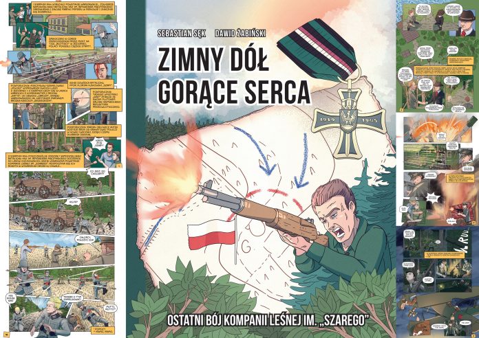Zimny Dół Gorące Serca - promocja komiksu na skwerze Kisiela w Piasecznie