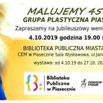 Wernisaż wystawy jubileuszowej Grupy Plastycznej Piaseczno