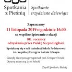 Spotkanie z Pieśnią z okazji Święta Niepodległości w Zalesiu Górnym