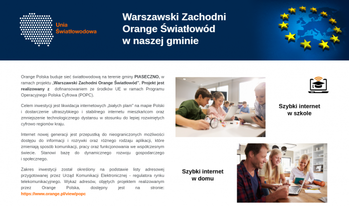 Gmina otwarta na inwestycje informacje o inwestycjach światłowodowych