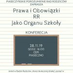 Konferencja Prawa i Obowiązki Rady Rodziców jako Organu Szkoły