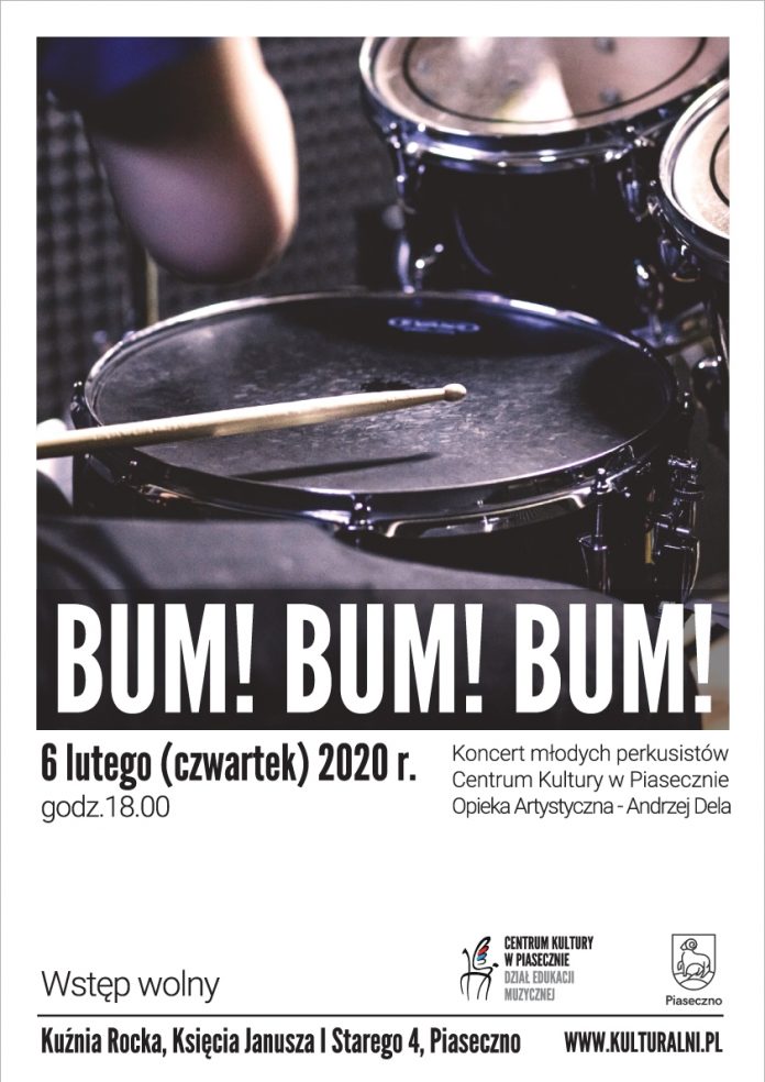 BUM! BUM! BUM! koncert młodych perkusistów Centrum Kultury w Piasecznie