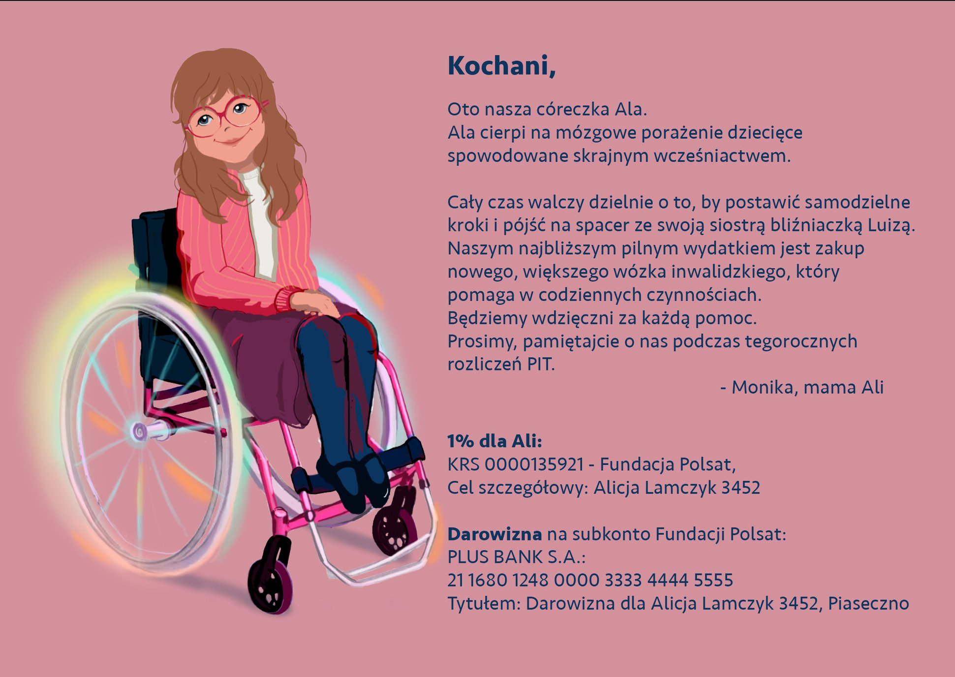 Nowy wózek dla Alicji - akcja charytatywna w SP Józefosław