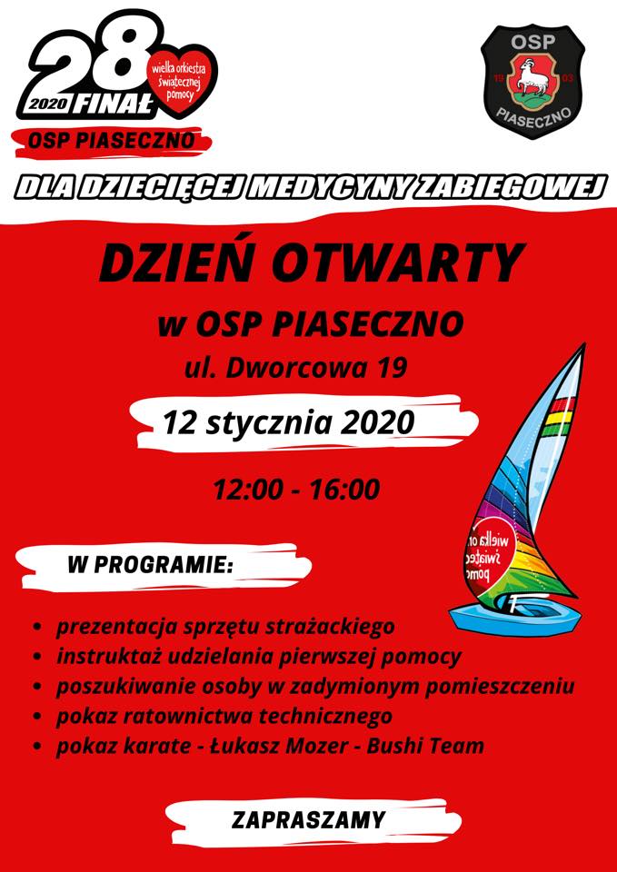 Dzień otwarty w OSP Piaseczno - WOŚP 2020