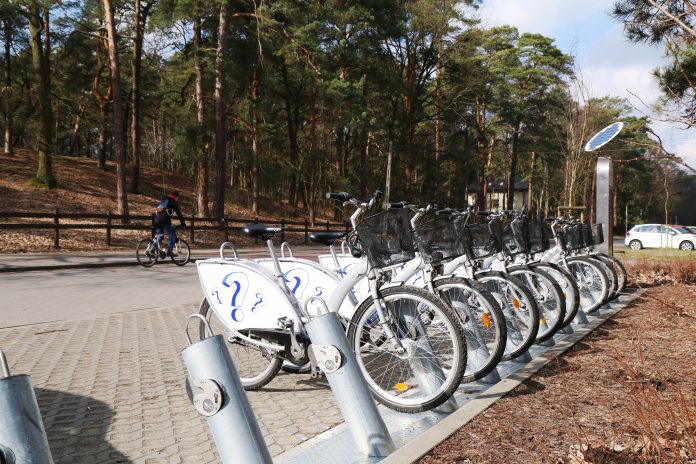 Kolejna stacja Piaseczyńskiego Roweru Miejskiego stacja rowerowa przy Górkach Szymona