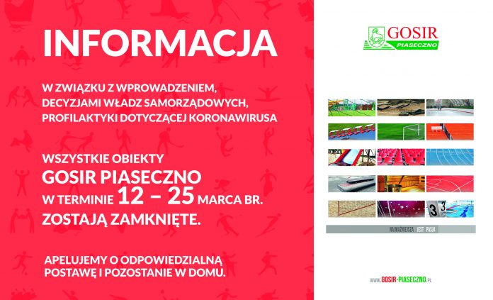 Informacja GOSiR Piaseczno