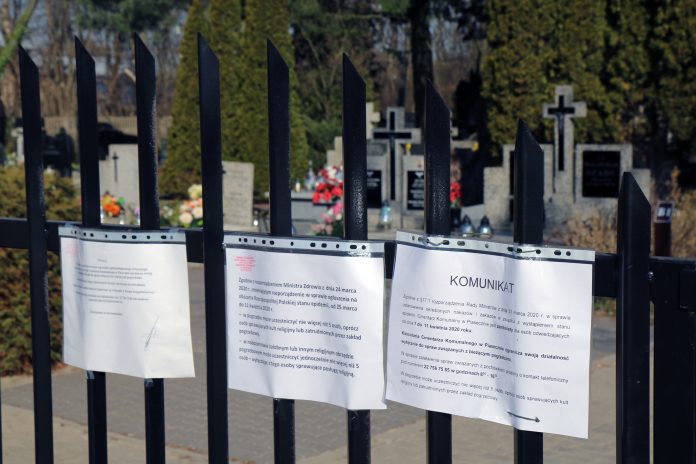 Tymczasowe zamknięcie Cmentarza Komunalnego w Piasecznie - kwiecień 2020