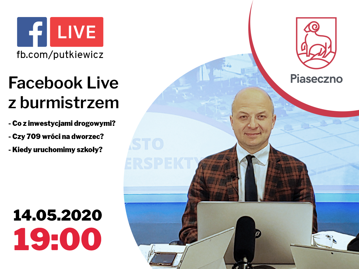 Live z burmistrzem Piaseczna