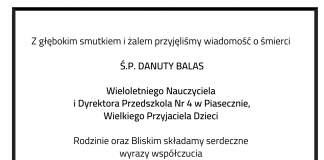 Ostatnie pożegnanie pedagog Danuty Balas
