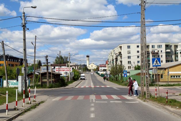 Ulica Dworcowa od skrzyżowania z ul. Nadarzyńską do ul. Jana Pawła II przed remontem