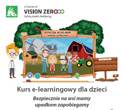 Kurs e-learningowy dla dzieci „Bezpiecznie na wsi mamy – upadkom zapobiegamy”