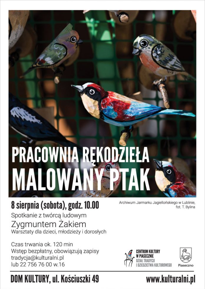 Malowany ptak - spotkanie z panem Zygmuntem Żakiem - Pracownia Rękodzieła w Domu Kultury