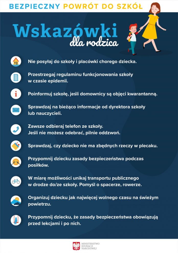 Bezpieczny powrót do szkoły wskazówki dla rodziców