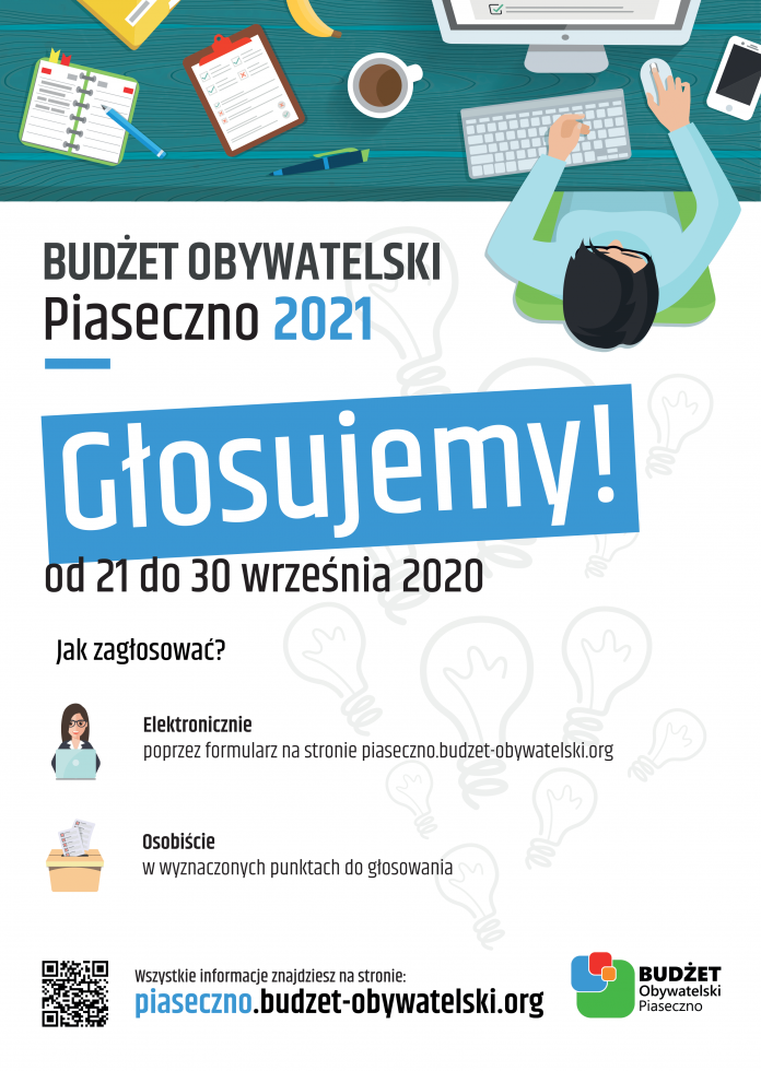 Głosowanie w Budżecie Obywatelskim Piaseczna na rok 2021
