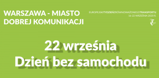 22 września Europejski Dzień bez Samochodu - nie musisz kasować bilety w komunikacji miejskiej
