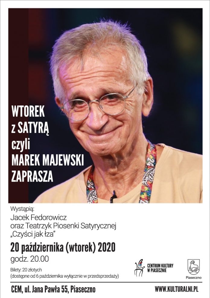 Plakat wydarzenia Jacek Fedorowicz oraz Teatrzyk Piosenki Satyrycznej Czyści jak łza - Wtorek z Satyrą