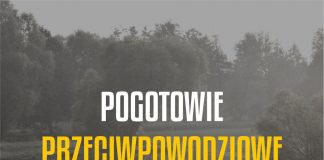 Ilustracja. Stan pogotowia przeciwpowodziowego na terenie gminy Piaseczno. Grafika: Starostwo Powiatowe w Piasecznie.