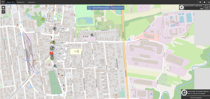 OnCall zrzut ekranu aplikacji gminnego Centrum Dyspozytorskie w Piasecznie