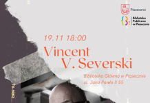 Plakat - Spotkanie autorskie online z Vincentem Severskim