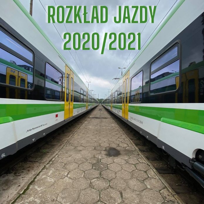 13 grudnia 2020 r. wchodzi w życie rozkład jazdy pociągów Kolei Mazowieckich edycji 2020/2021 Rozkład jazdy pociągów Kolei Mazowieckich edycji 2020/2021, foto: www.mazowieckie.com.pl